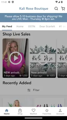 Kali Rose Boutique android App screenshot 1